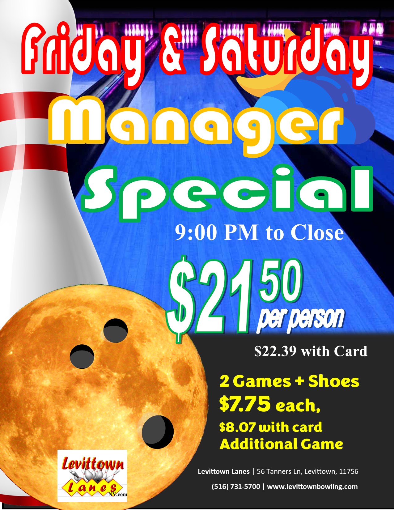 Our Friday & Saturday Night Manager Game Special